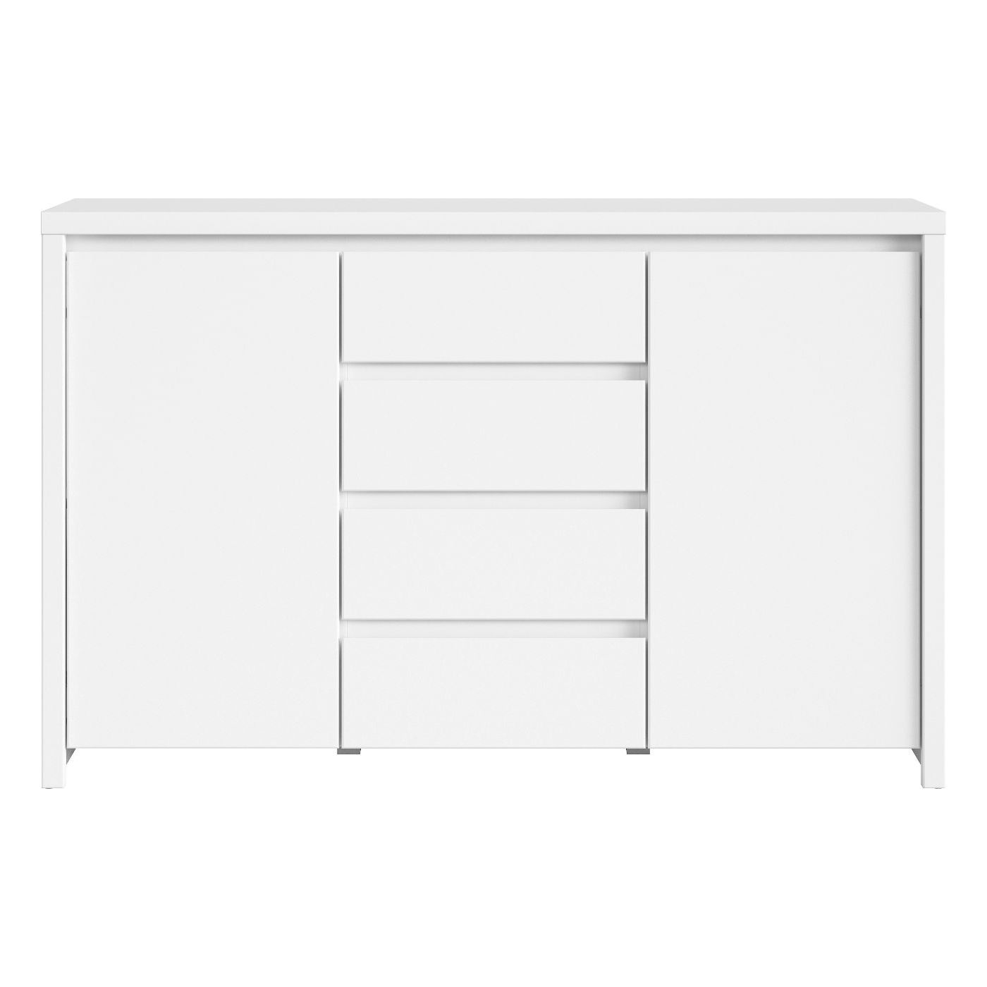 Comoda mata alba cu usi Kaspian, 143.5X40.5X92 CM