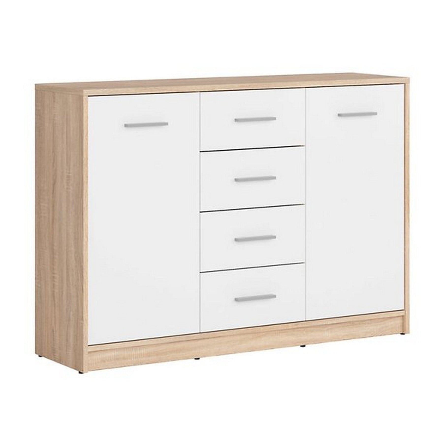 Comoda sonoma/alb NEPO PLUS, 118,5X34X84 CM