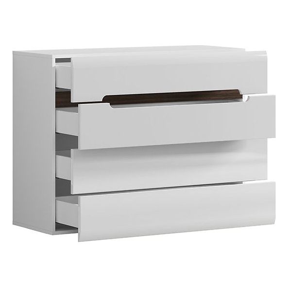 Comoda de dormitor alb Azteca Trio, 105X41X84 CM