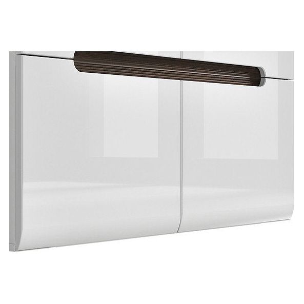 Comoda pentru hol 4 usi alb lucios AZTECA TRIO, 105X41X84 CM