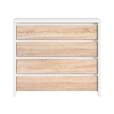 Comoda retro alb-sonoma KASPIAN, 105X40.5X92 CM