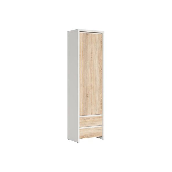 Dulap alb/sonoma Kaspian, 56x40.5x200.5 cm