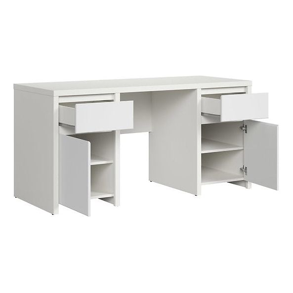 Birou calculator mare KASPIAN, alb, 160X65X77 CM