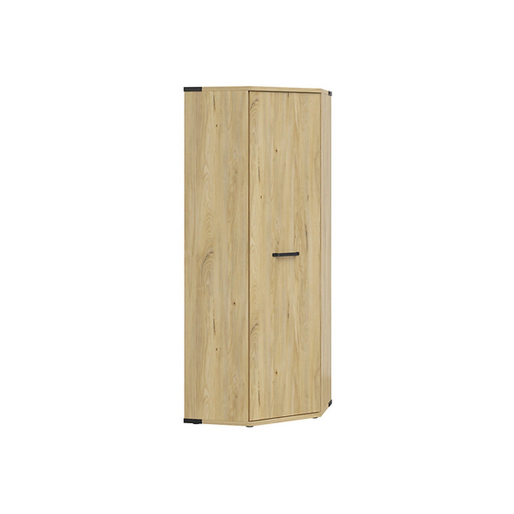 Dulap de colt pentru haine Lara, frasin, 75x75x197,5 cm