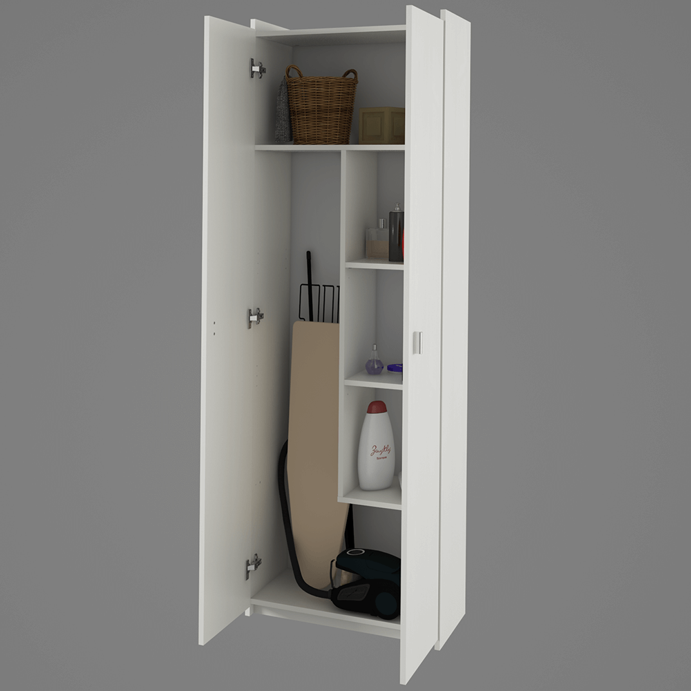 Dulap alb NATALI TYP 6, 2 usi, 64x190x32 cm.