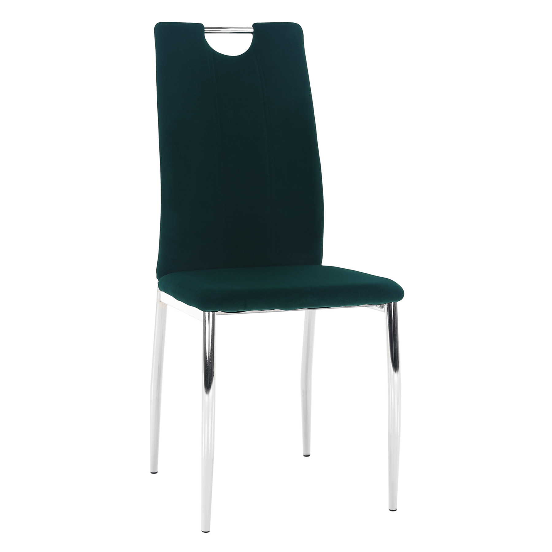 Scaun bucatarie OLIVA NEW, stofa catifelata verde inchis, 42x52x97 cm.