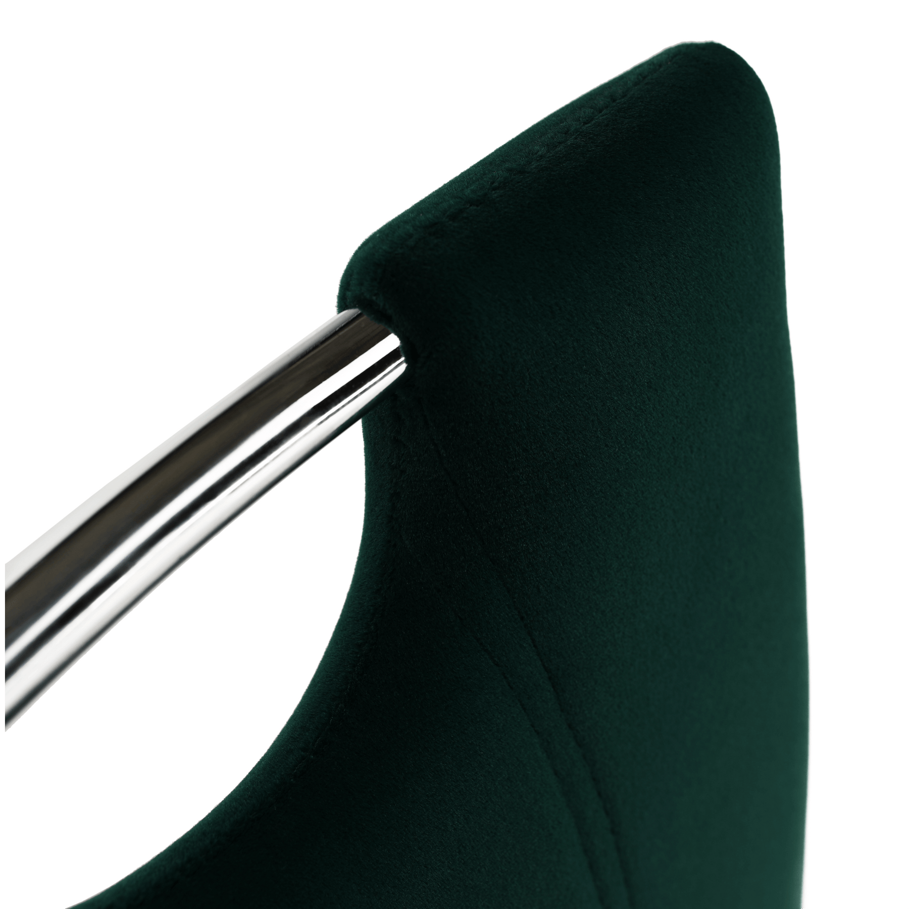 Scaun bucatarie OLIVA NEW, stofa catifelata verde inchis, 42x52x97 cm.