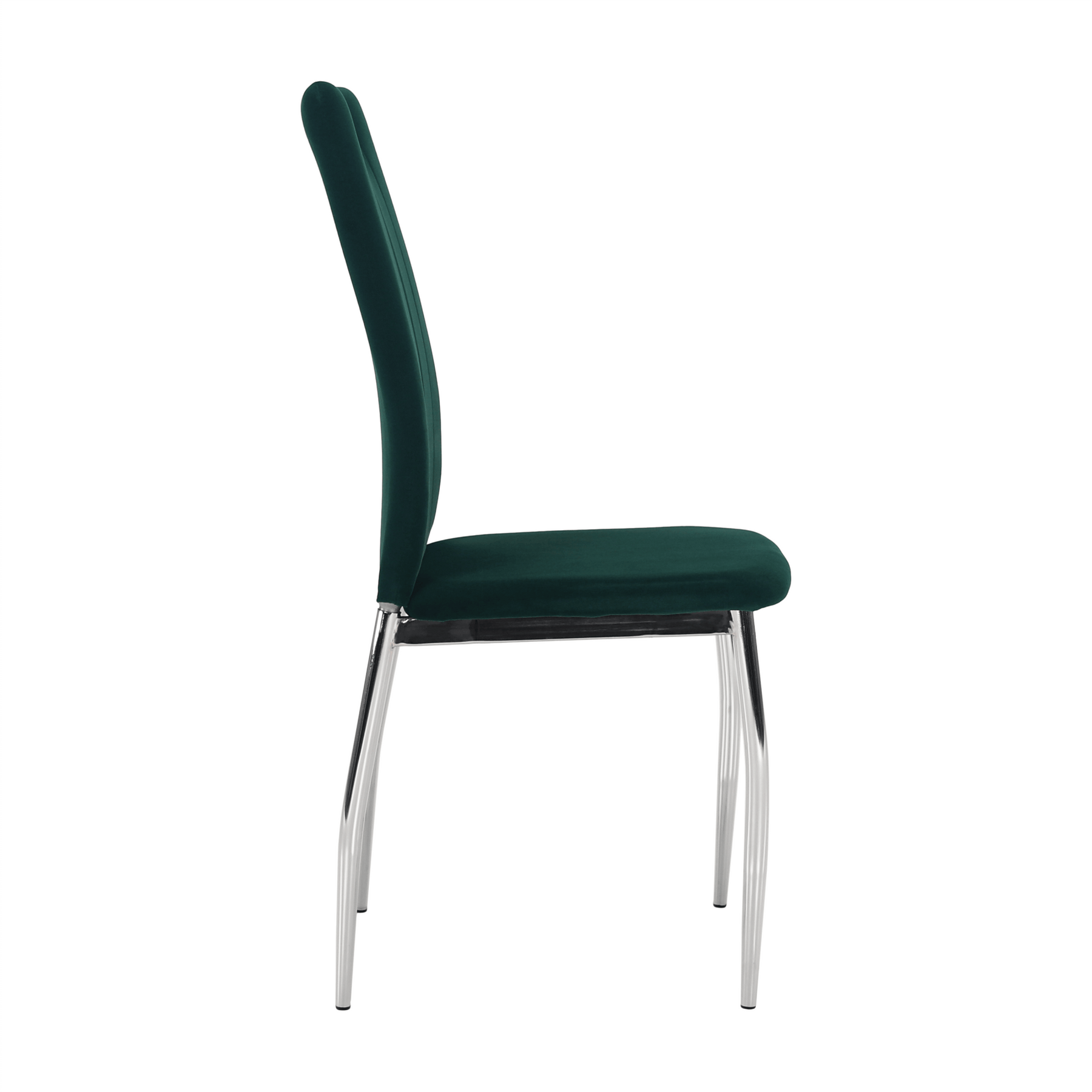 Scaun bucatarie OLIVA NEW, stofa catifelata verde inchis, 42x52x97 cm.