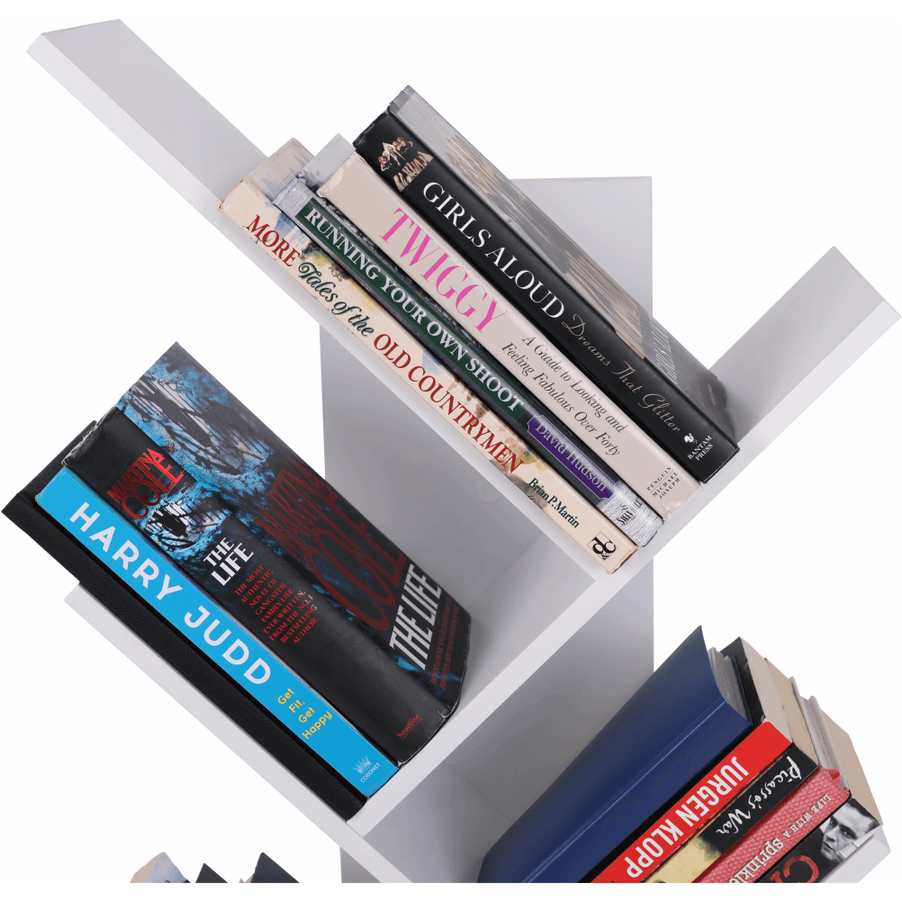 Biblioteca alba BAKI NEW TYP 1, 43x20x143,5 cm.
