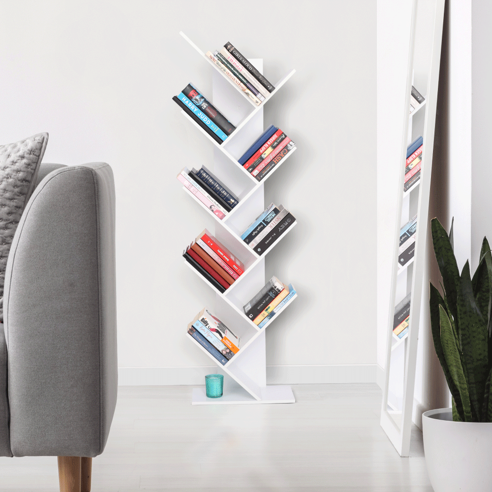 Biblioteca alba BAKI NEW TYP 1, 43x20x143,5 cm.