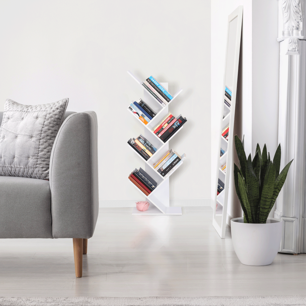 Biblioteca alba BAKI NEW TYP 2, 40x20x120 cm.