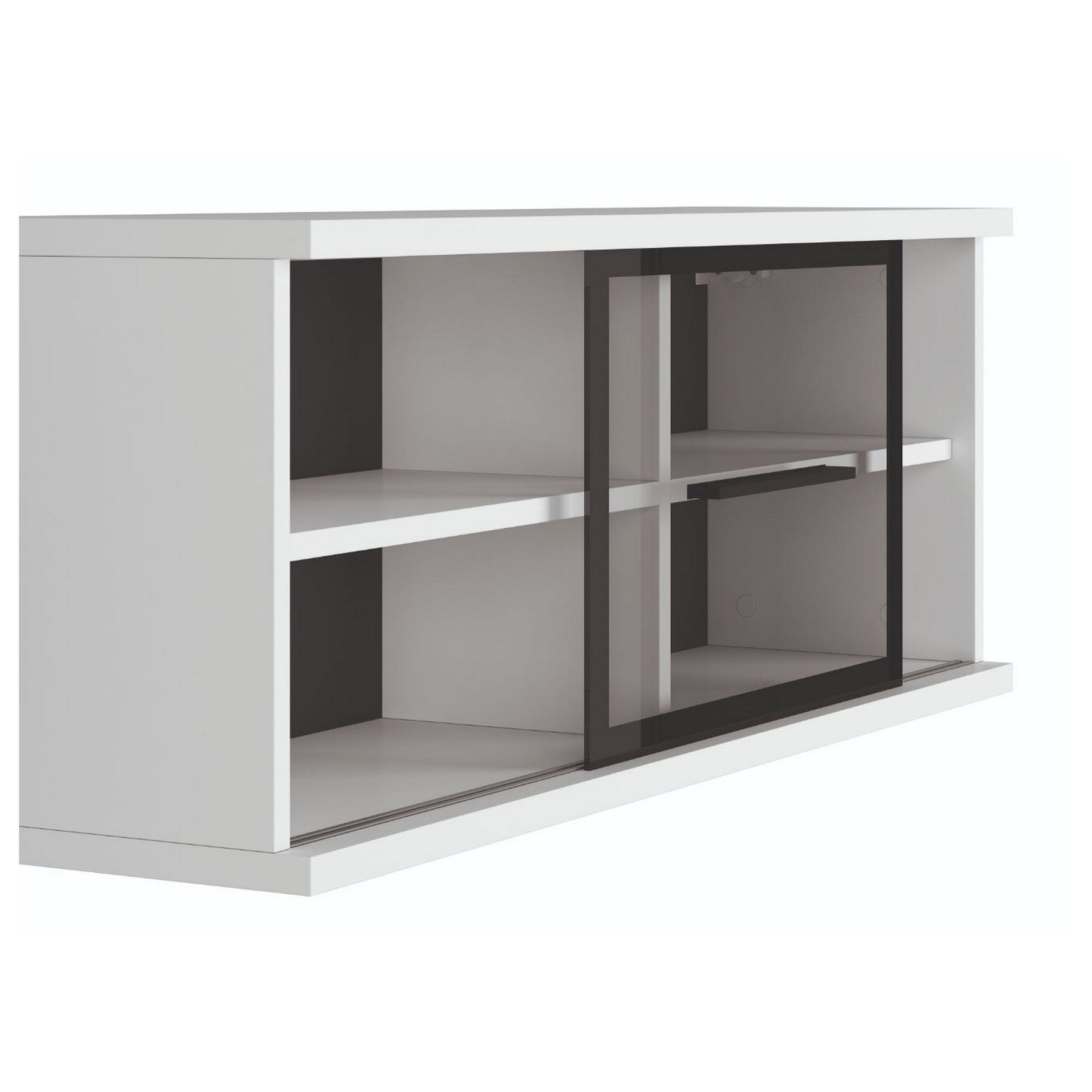 Vitrina ieftina alba Fever SFW1W-4-10, 100X28X38 CM