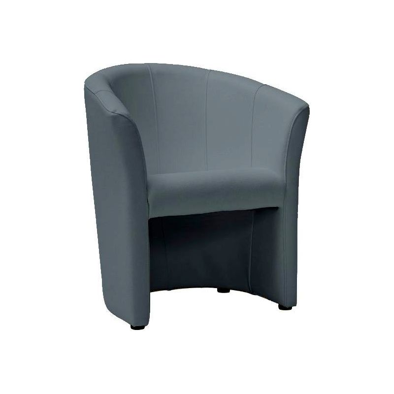 Fotoliu piele ecologica gri/wenge TM-1, 67x60x76