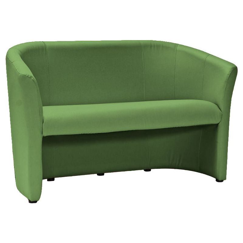 Canapea fixa TM-2 piele ecologica verde/wenge, 126x60x76