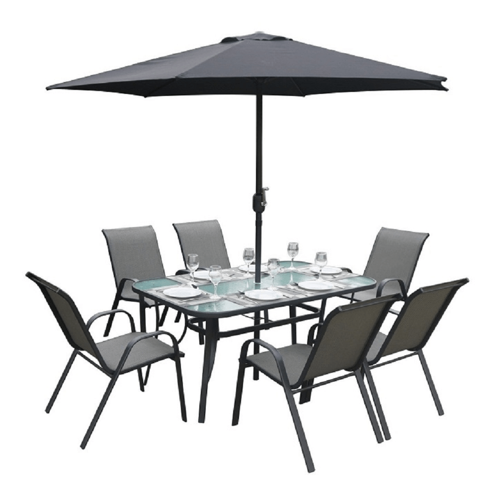 Masa de gradina din sticla securizata PASTER, 150x70x90 cm.