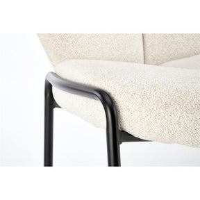 Scaun tapitat K507, crem, stofa, 55x71x87 cm