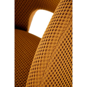 Scaun rotativ K546, galben/negru, panza/metal, 52x60x79 cm