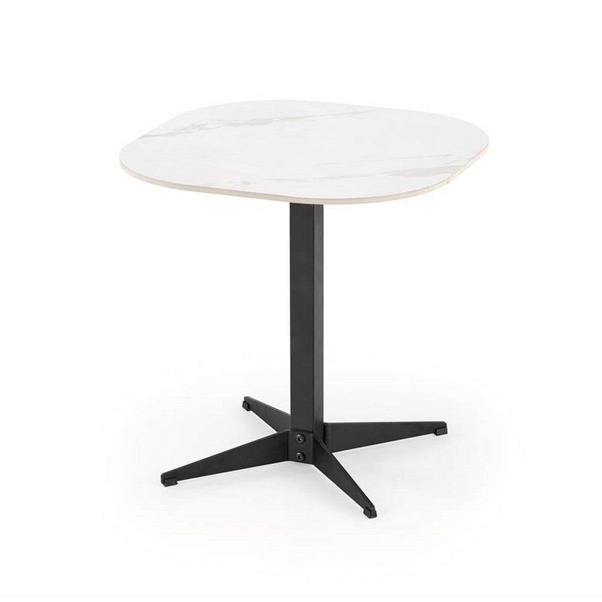 Masuta BORNA S, alb/negru, ceramica/metal, 50x50x50 cm