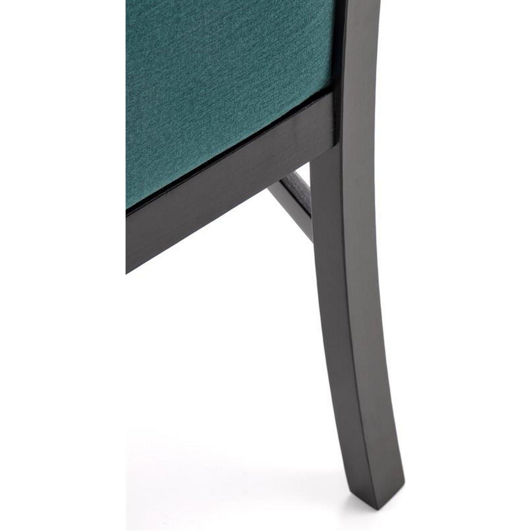 Scaun Gerard 2, negru/verde, stofa catifelata/lemn de fag, 44x55x97 cm