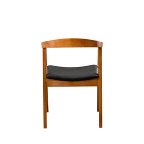 Scaun ALBERO 44, negru/nuc, piele ecologica/lemn, 50x53x70 cm