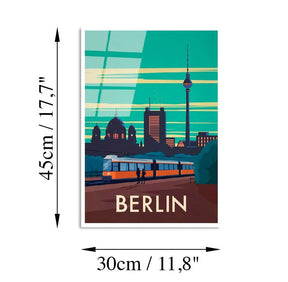 Tablou UV-1004, multicolor, sticla, 30x45 cm