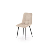 Scaun K560, bej/negru, stofa clasica/metal, 45x53x88 cm