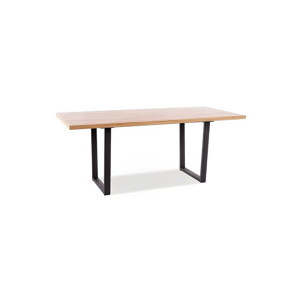 Masa extensibila VITO, stejar artisan/negru, 140-180x85x76 cm