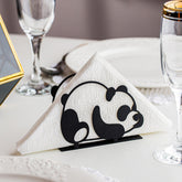 Suport servetele PANDA, negru, metal, 11x4x9 cm