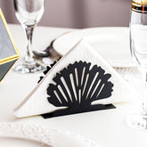 Suport servetele BIVALVIA, negru, metal, 12x4x9 cm