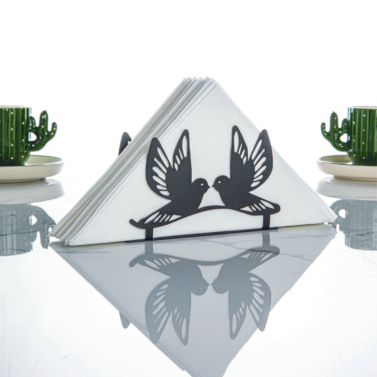 Suport servetele AVIS, negru, metal, 12x4x8 cm