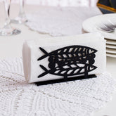 Suport servetele SARDALYA, negru, metal, 12x4x7 cm