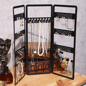 Suport bijuterii JEWEL-1, negru, metal, 45x40 cm