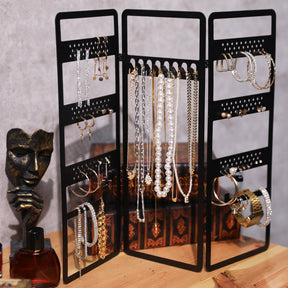 Suport bijuterii JEWEL-1, negru, metal, 45x40 cm