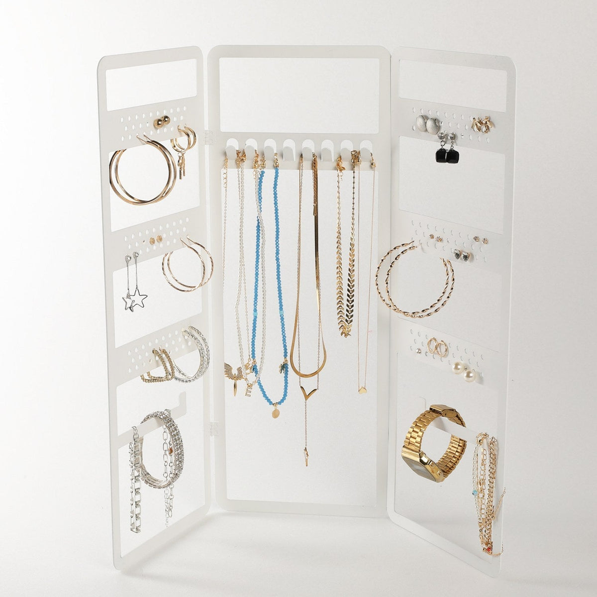Suport bijuterii JEWEL-2, alb, metal, 45x40 cm