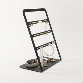 Suport bijuterii INAURIS-1, negru, metal, 17x10x22 cm