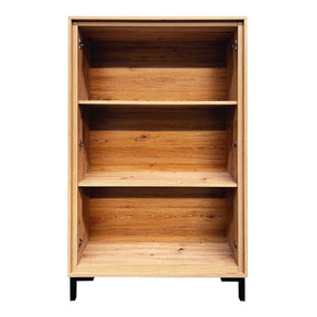 Comoda PARII PA15, stejar artisan/roz, PAL laminat, 89x37x140 cm