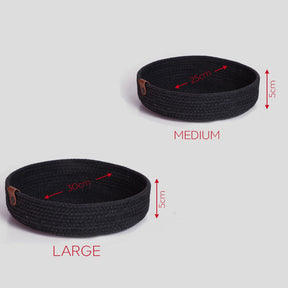 Set 3 cosuri JUT04001302D, albastru, bumbac, 25x25x5 cm