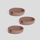 Set 3 cosuri JUT04001328D, bej, bumbac, 25x25x5 cm