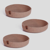 Set 3 cosuri JUT04002328D, bej, bumbac, 30x30x5 cm