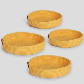 Set 4 cosuri JUT04003305D, galben, bumbac