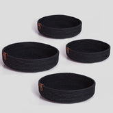 Set 4 cosuri JUT04003308D, negru, bumbac