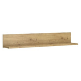 Polita AYSON, stejar artisan, PAL laminat, 125x22x20 cm