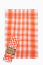 Set 5 prosoape bucatarie POTI, portocaliu, bumbac, 45x65 cm