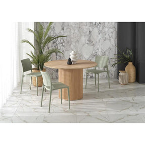 Masa rotunda LOPEZ, stejar natural, 120x78 cm