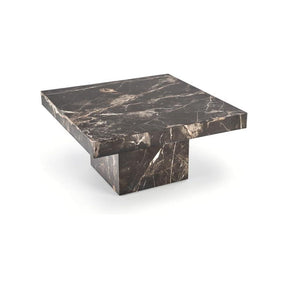 Masuta de cafea MONOLIT, marmura neagra furniruit, 80x41 cm