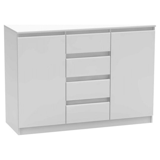 Comoda HANY NEW 010, DTD laminat, alb, 133,6x49x95,4 cm