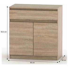 Comoda HANY NEW 007, DTD laminat, stejar sonoma, 90x49x95,4 cm