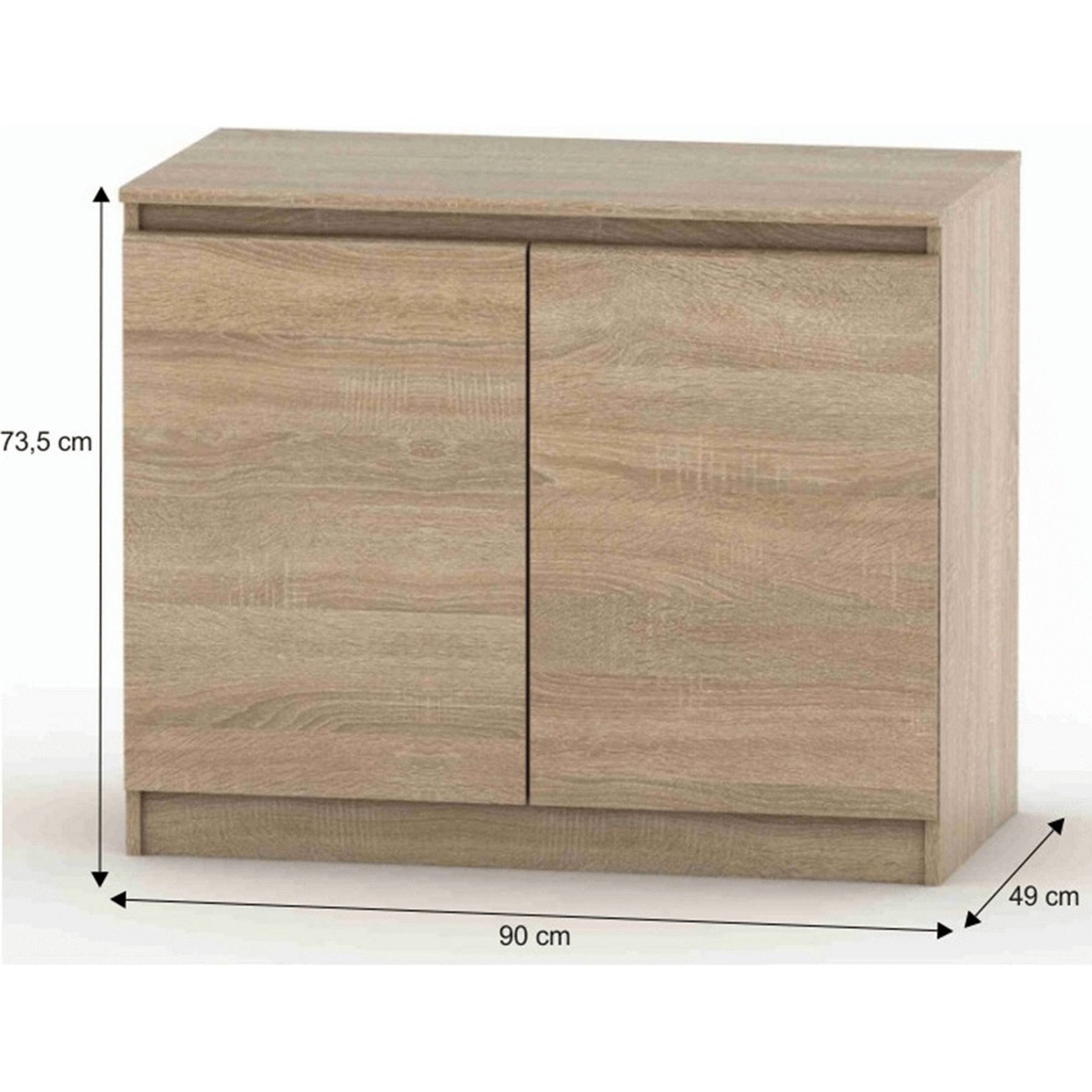 Comoda HANY NEW 008, DTD laminat, stejar sonoma, 90x49x73,5 cm