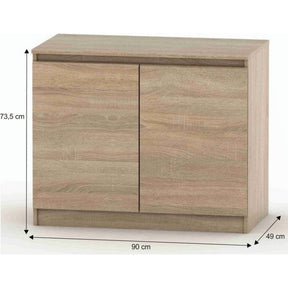 Comoda HANY NEW 008, DTD laminat, stejar sonoma, 90x49x73,5 cm