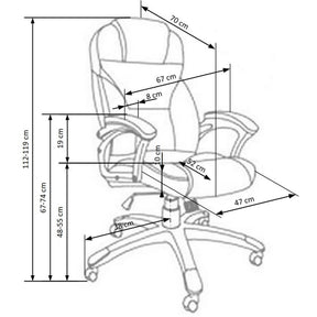 Scaun ergonomic tapitat Desmond 2, 67X70X112 CM